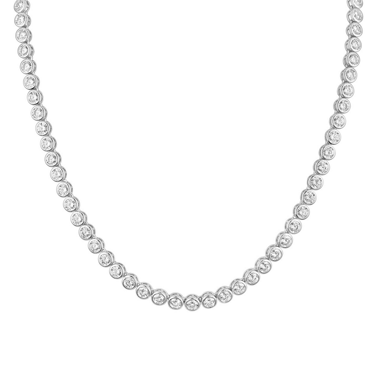 Bezel Tennis Necklace