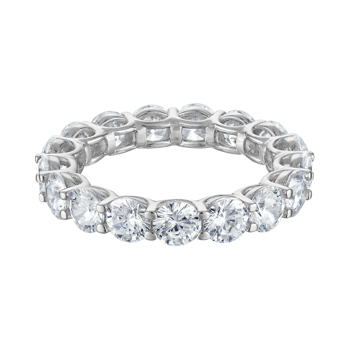 Round Moissanite Eternity Band