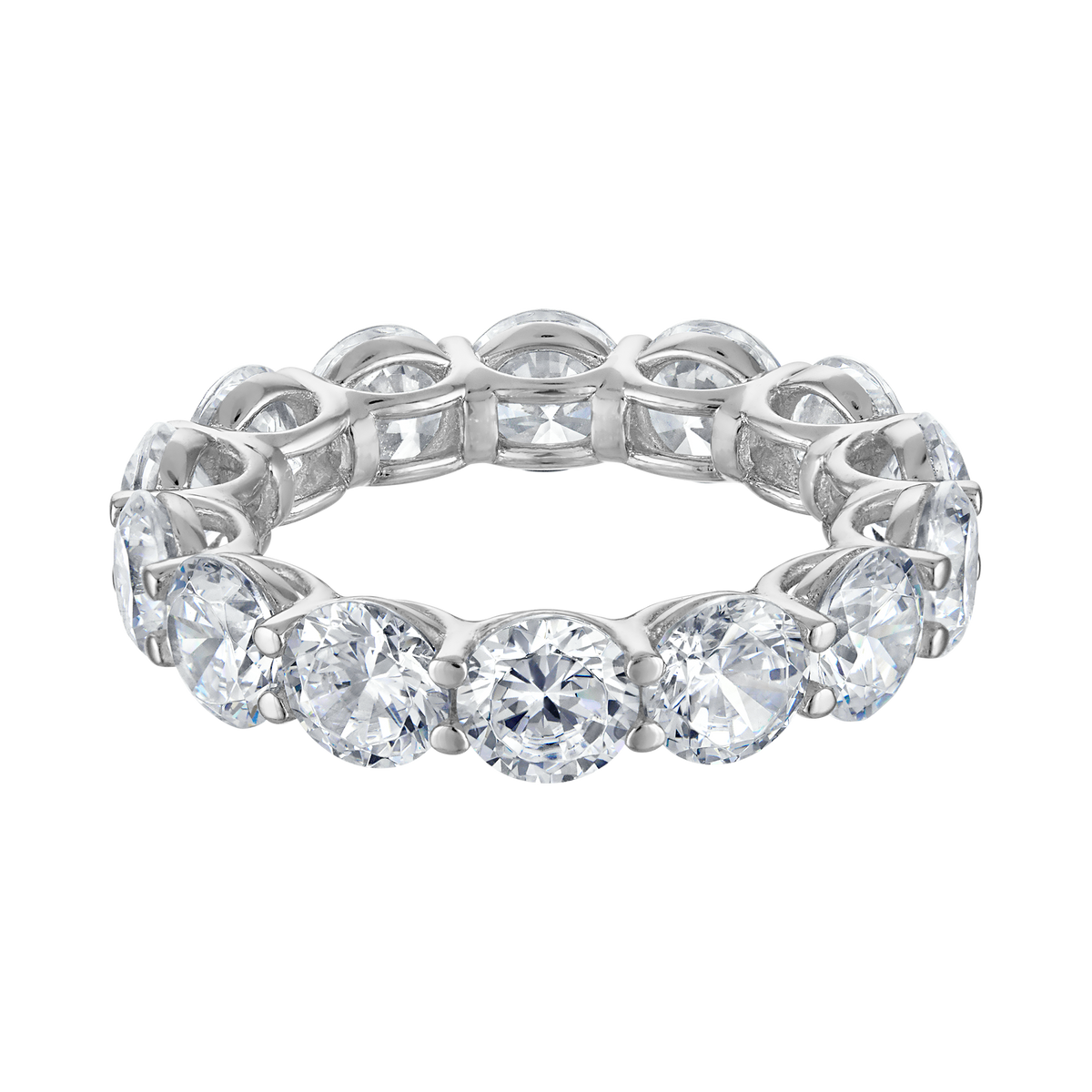 Round Moissanite Eternity Band