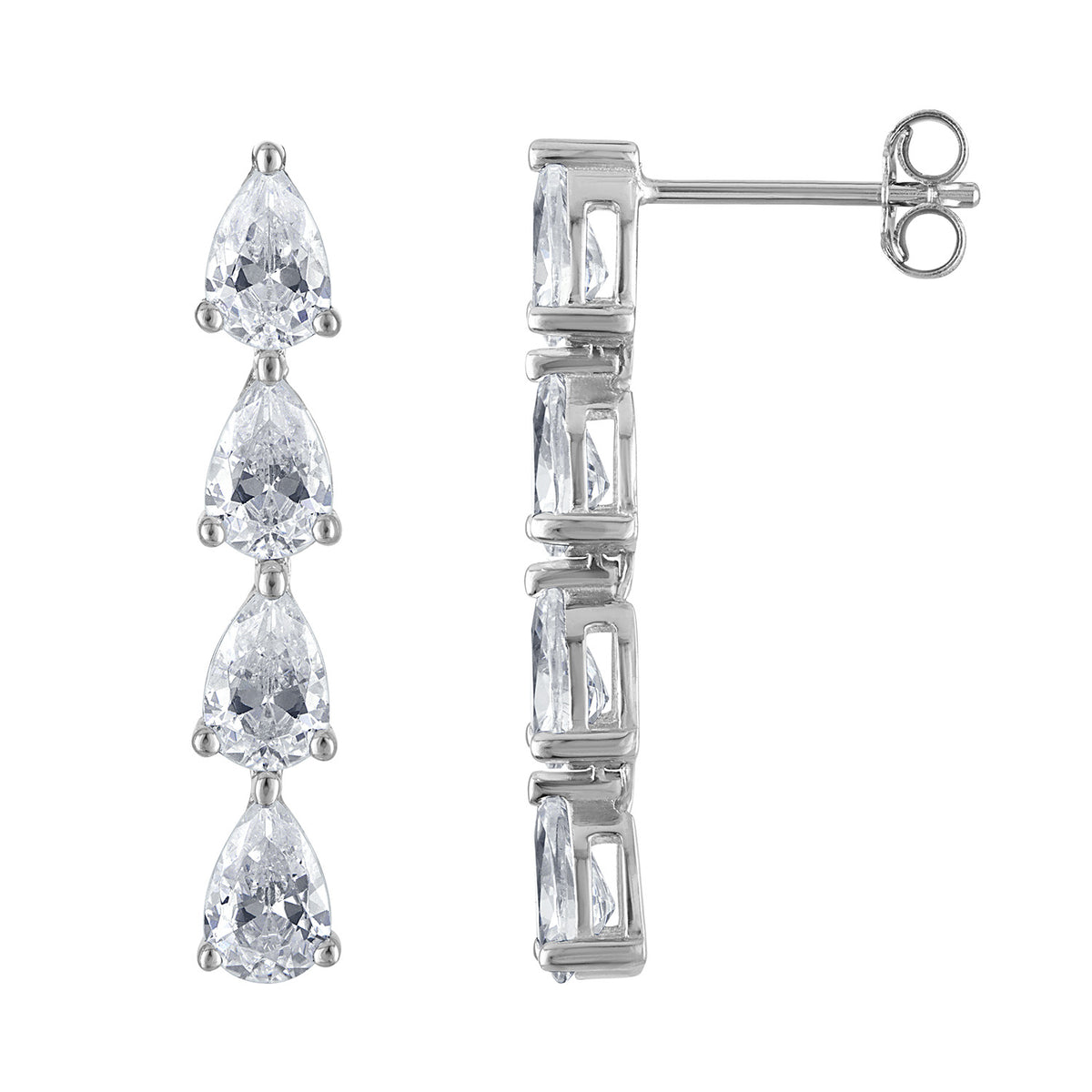 Pear Drop Moissanite Earrings