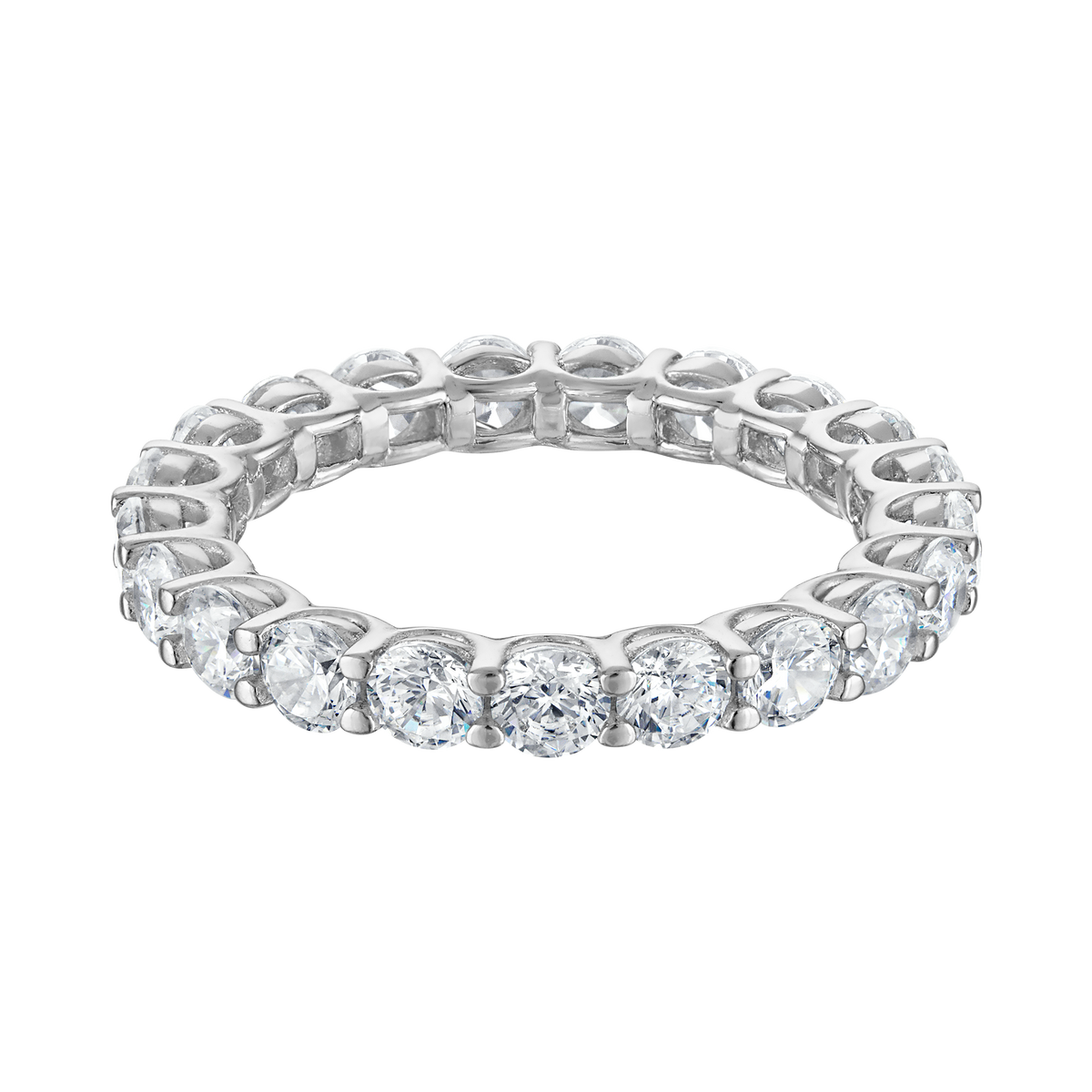 Round Moissanite Eternity Band