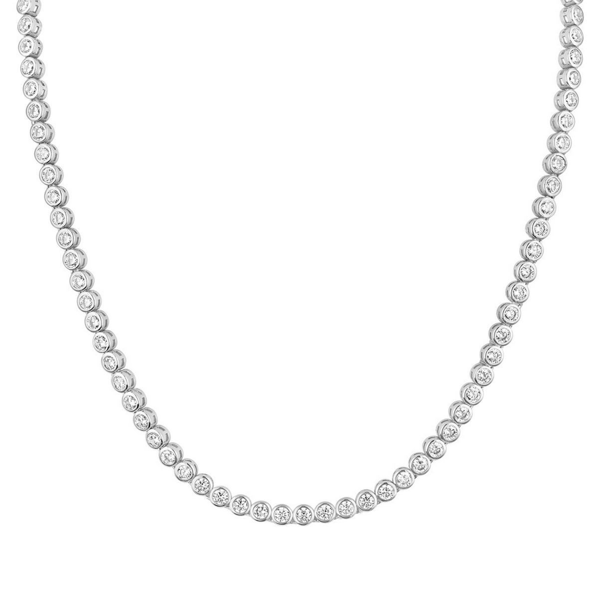 Bezel Tennis Necklace