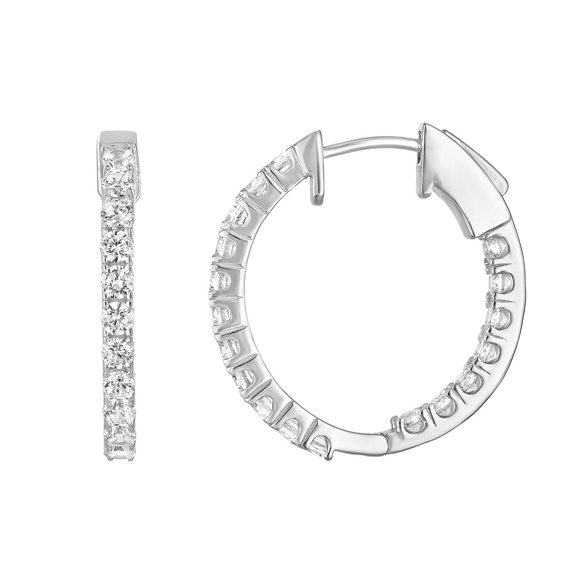 Inside-Out Moissanite Hoops