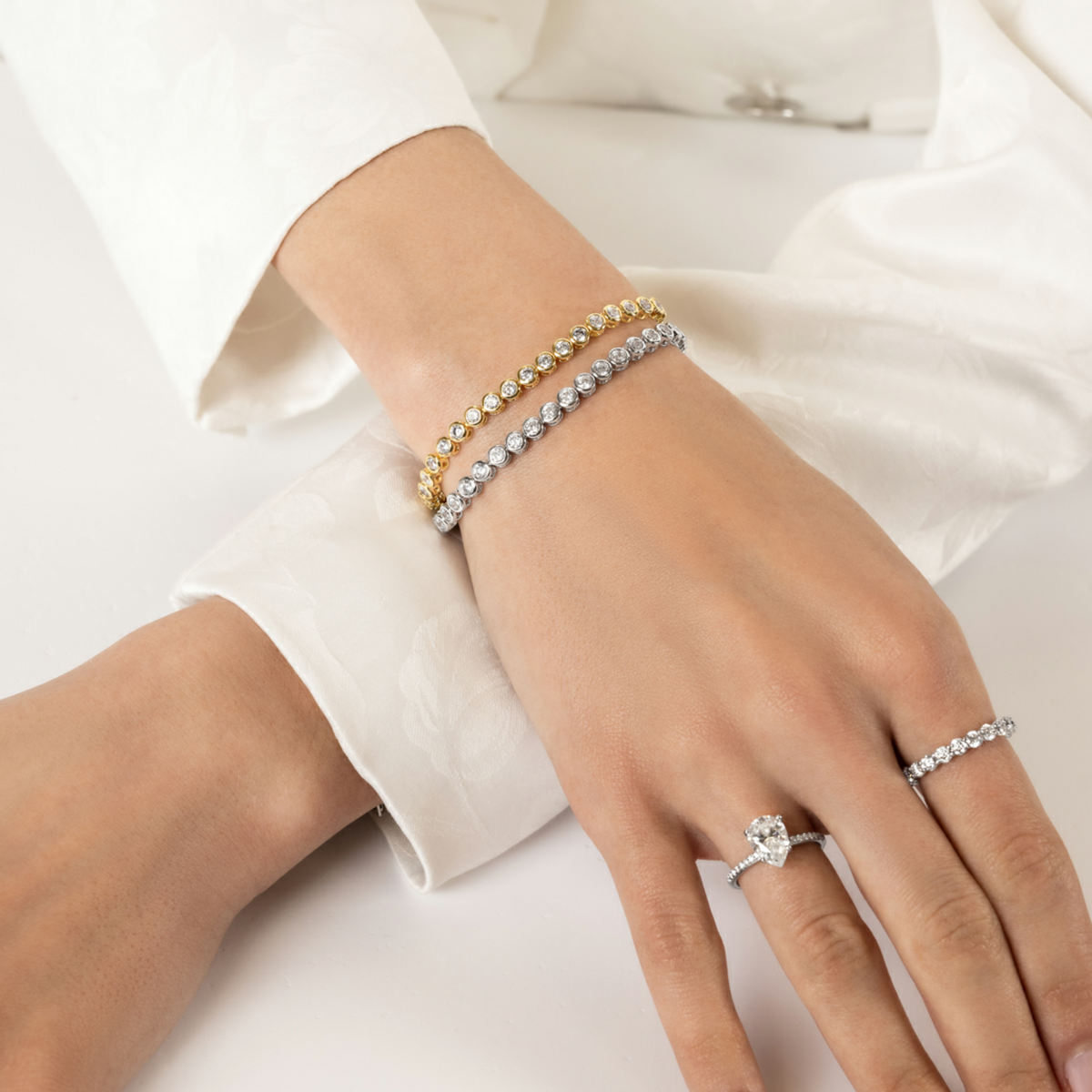 Bezel Tennis Bracelet