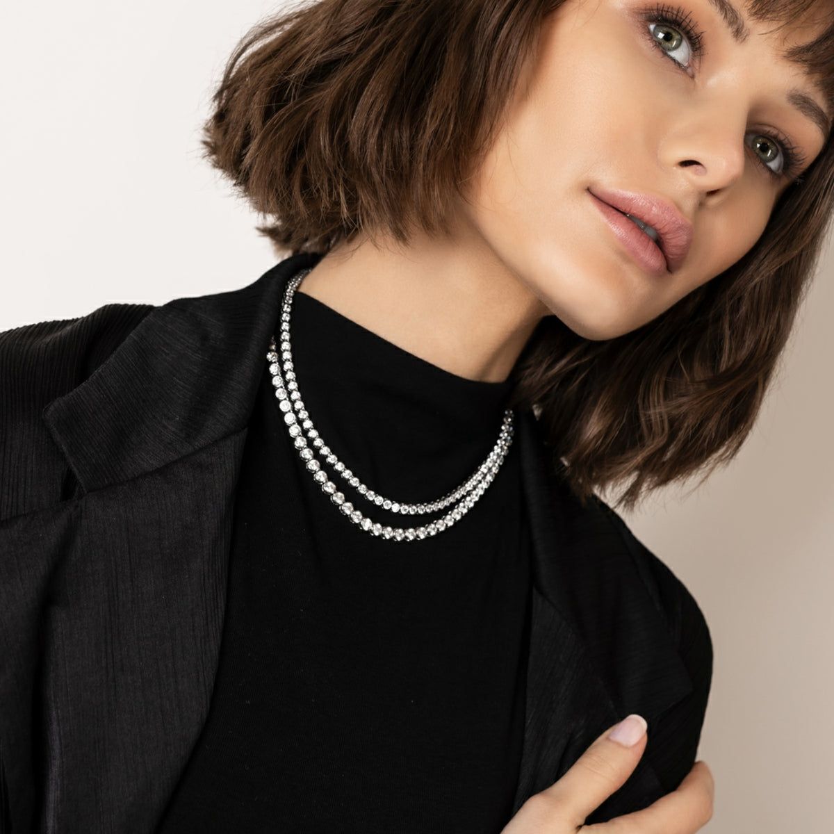Bezel Tennis Necklace