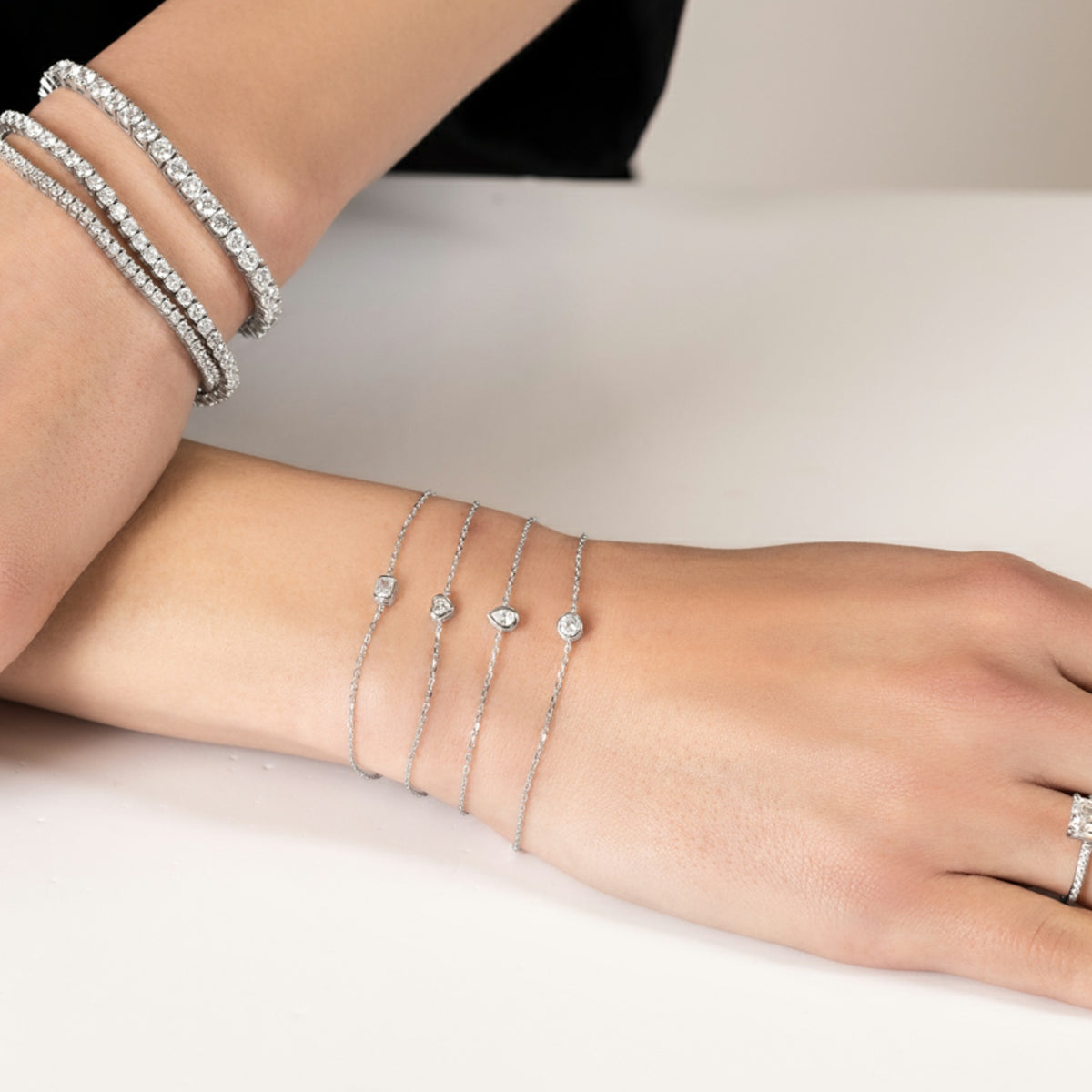 Bezel Charm Bracelet