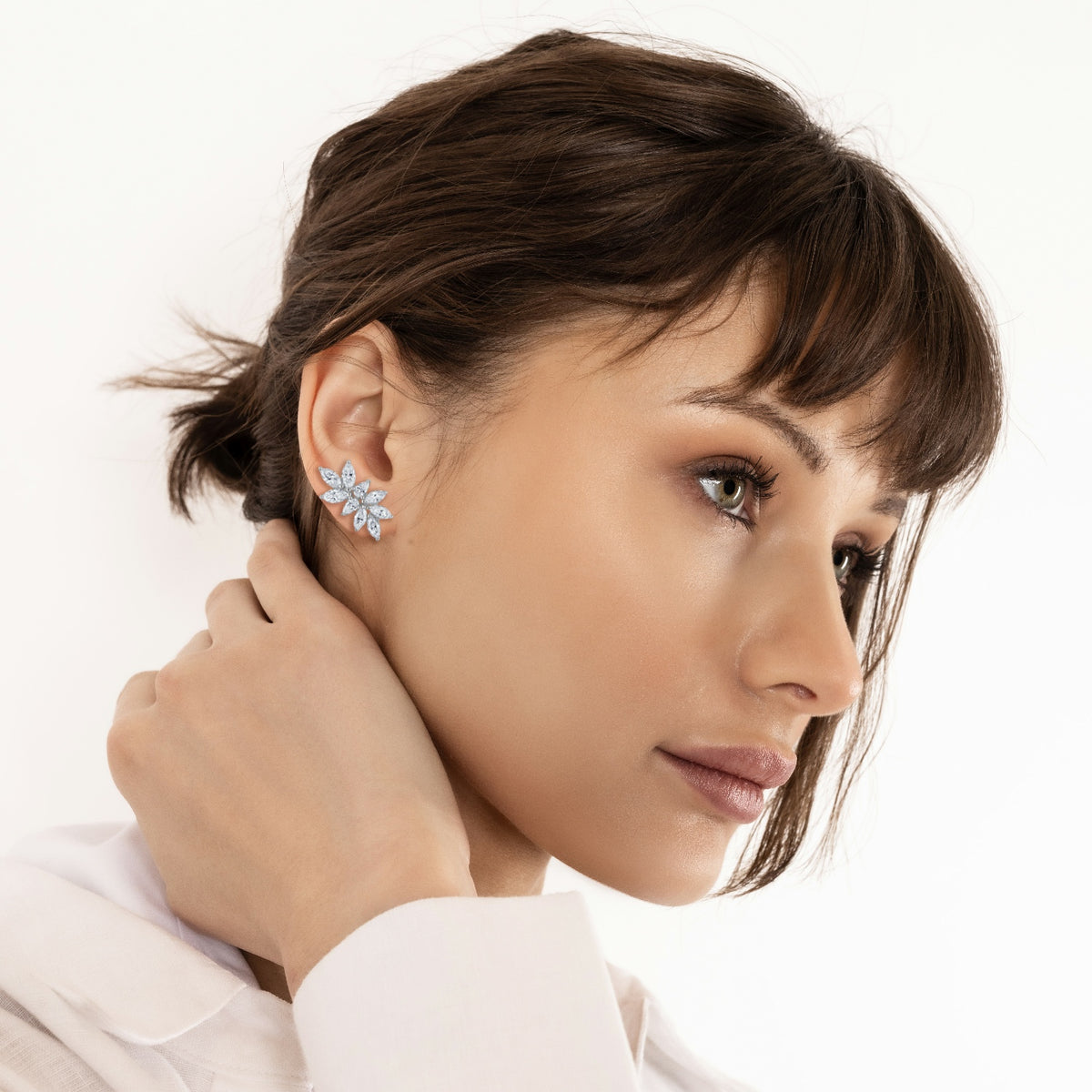 Statement Moissanite Cluster Earrings