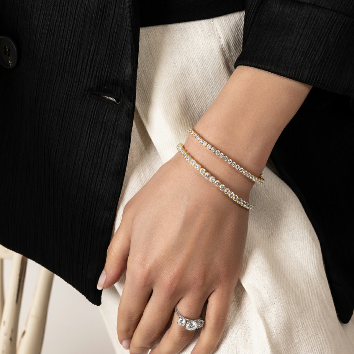 Classic Tennis Bracelet, Gold