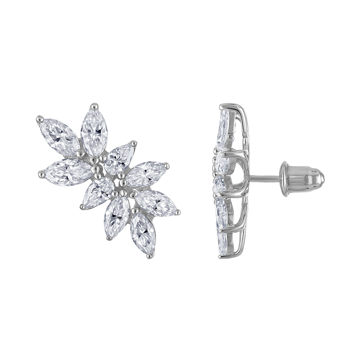 Statement Moissanite Cluster Earrings