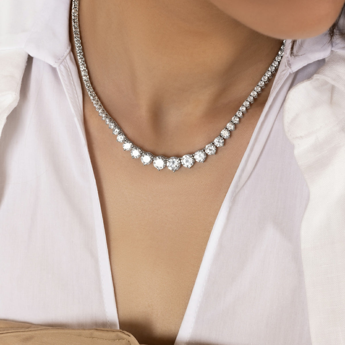 Graduated Tennis Necklace